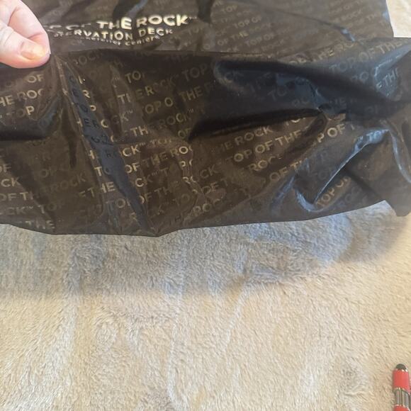 Rockefeller Center Top Of The Rock Tote Bag Large Black Souvenir New York NYC - Picture 3 of 7